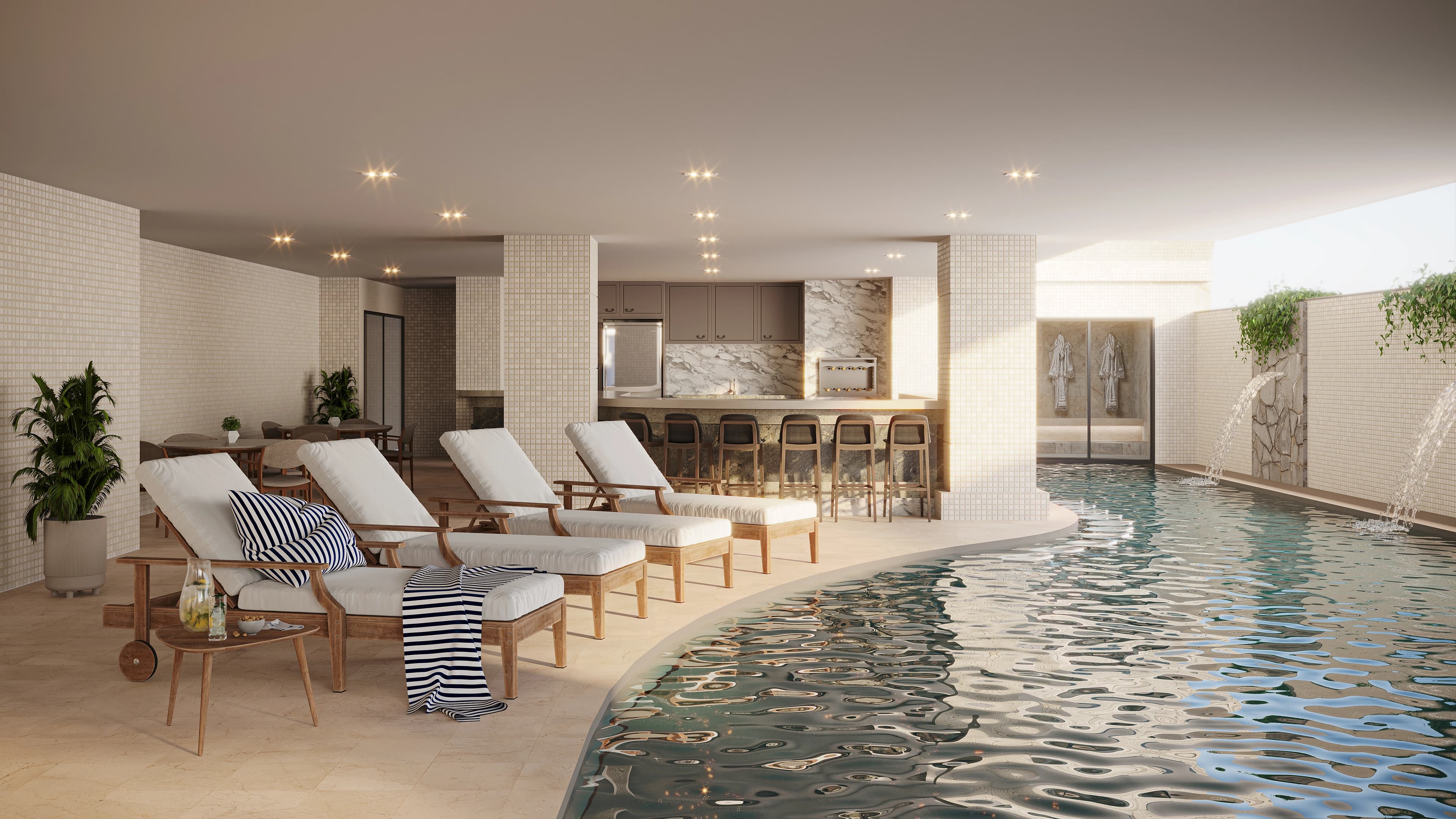 Espaço grill e piscina